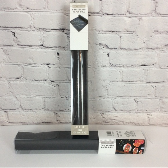K &Company 4 Chalkboard Paper Rolls Black 15”x10’ - Picture 3 of 5